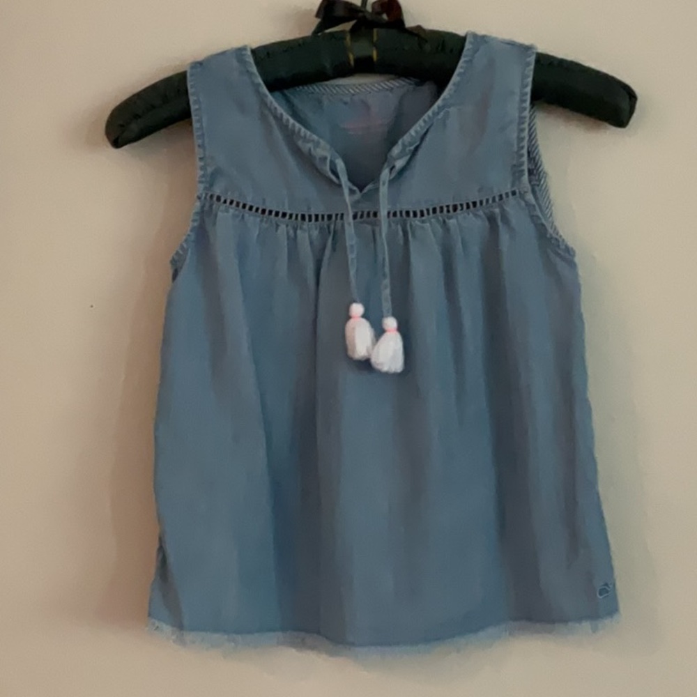 Vineyard Vines girls chambray top